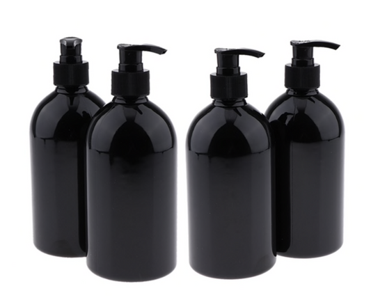 Pumppupullo 500ml, musta