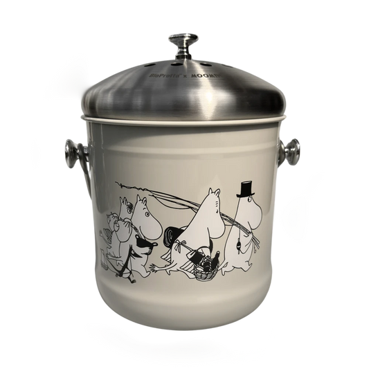 BioProffa X Moomin WASTE2LIFE "Beach Life" Biojäteastia 4 L, hiekka