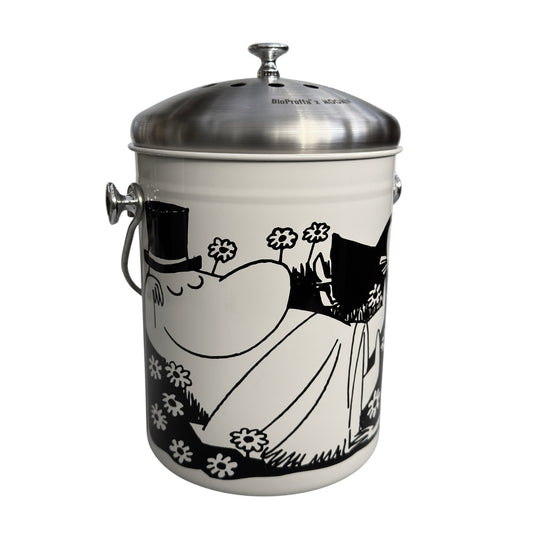 BioProffa X Moomin WASTE2LIFE "Early Birds",Biokeruuastia+ sisä-ämpäri, 5L, koivu