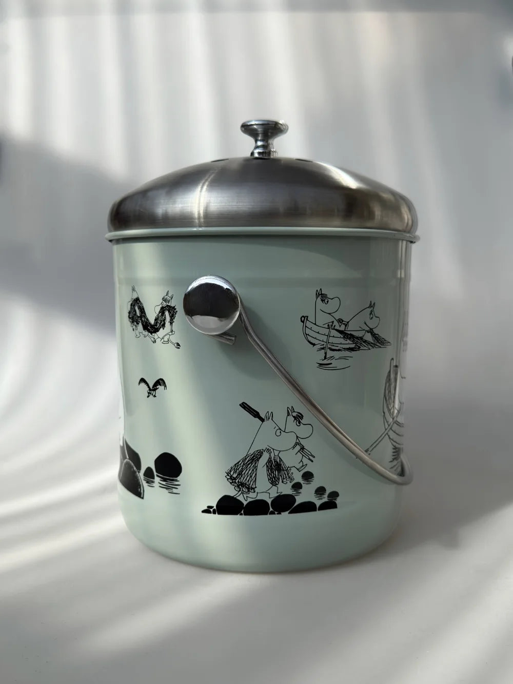 BioProffa X Moomin WASTE2LIFE "Little Fish" Biojäteastia 4 L, jäkälä