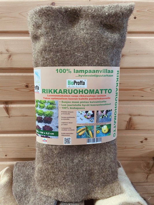 BioProffa Pihavilla Rikkaruohomatto, 1x2m