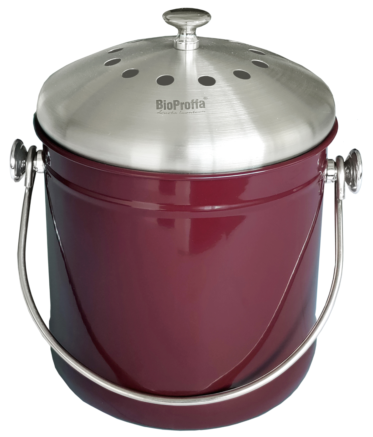 BioProffa Biouppsamlingsbehållare Mini, Burgundy, 4 L