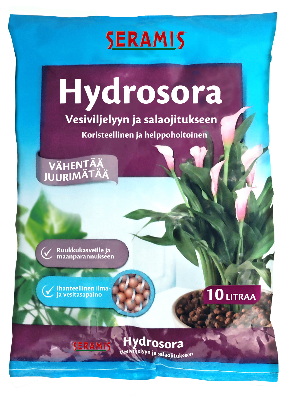 Seramis Hydrosora 10, 25  tai 45 litraa, raekoko 8-16mm