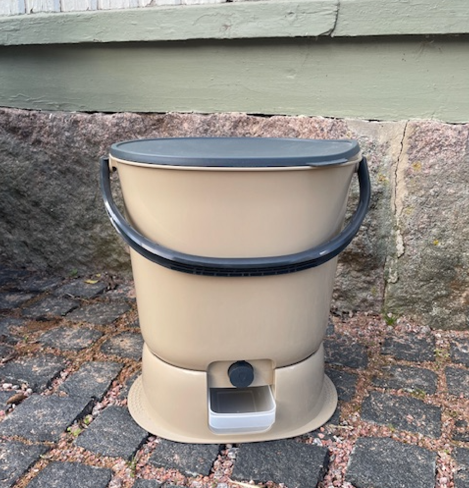 Bokashi Kitchen composter Essential + 1kg bokashi grit, Vanilla, 15 liters + 1 kg grit