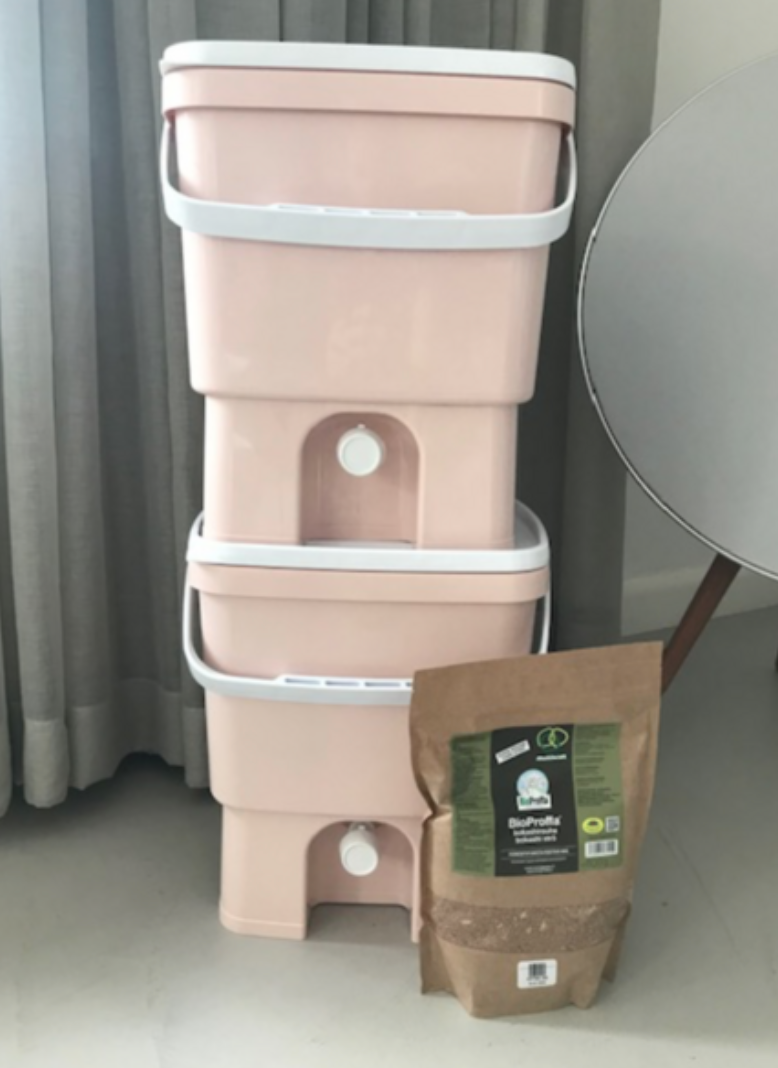 BioProffa Bokashi Organko Kökskompost, innehåller 0,6 kg Bokashi-gröt, rosa