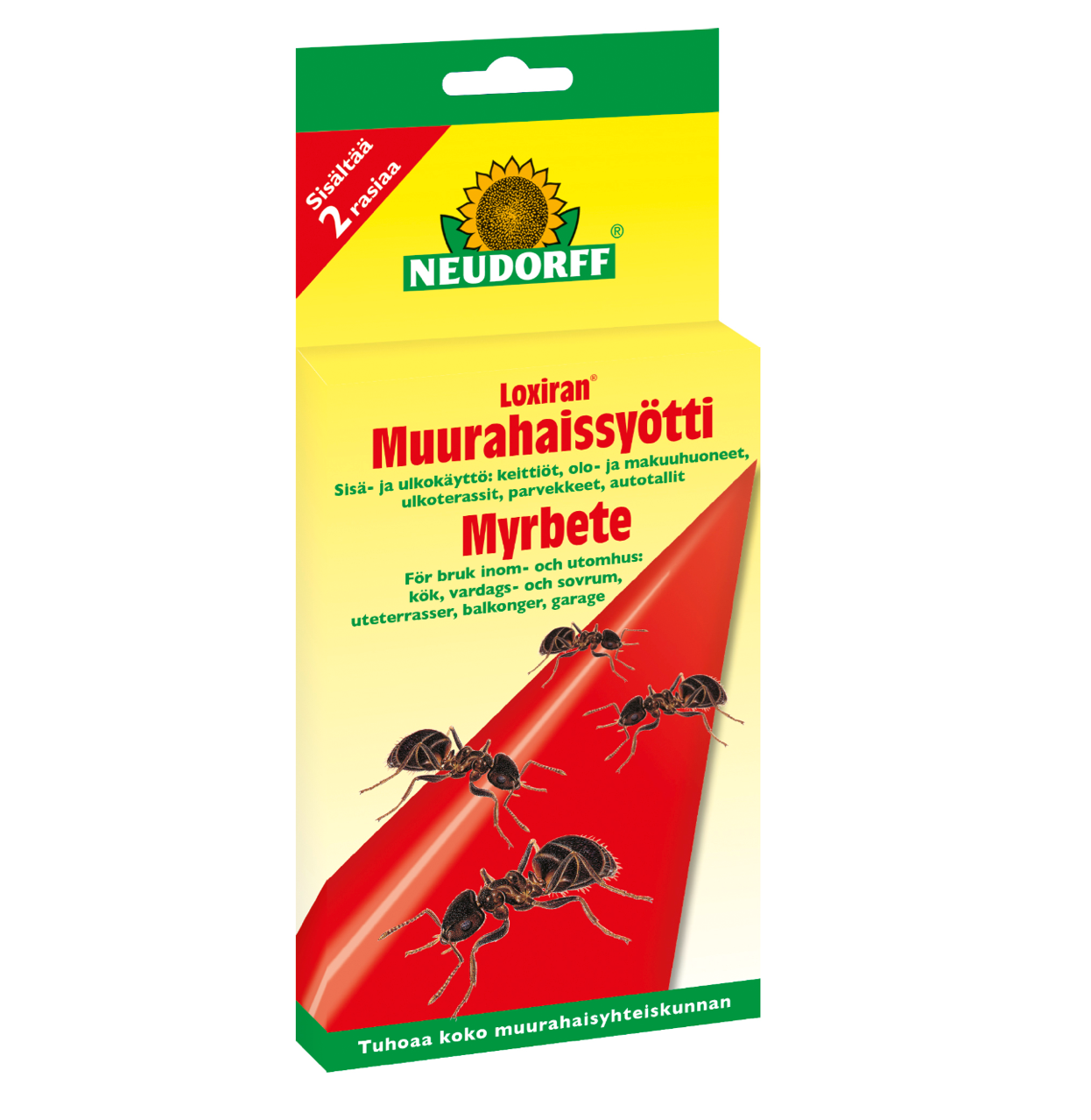 Muurahaissyötti Loxiran, Neudorff, 2 rasiaa