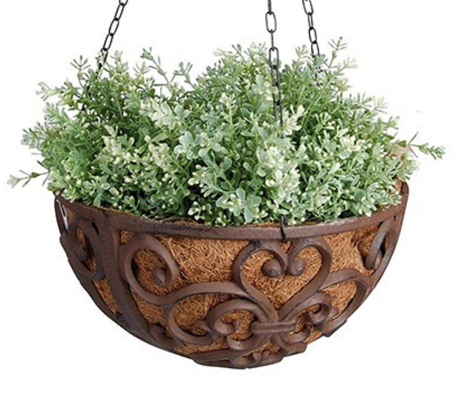 Cast iron ampel, includes a coconut pot