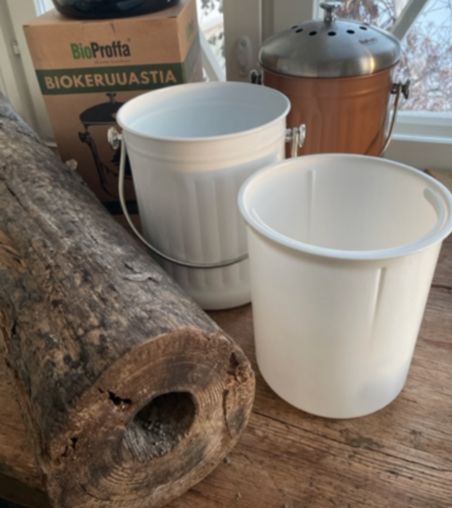 BioProffa Bio uppsamlingsbehållare, vit, 5 liter